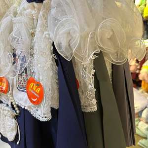 Nuevo conjunto de vestido de fiesta para niños de moda increíble patrón Floral vestido blusa diseño tela de satén para Recién Nacido grupo de edad al por mayor - Product Image 6