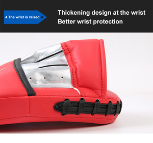 Manoplas de enfoque de boxeo de cuero de alta calidad Muay Thai Pads para entrenamiento de Kickboxing MMA - Product Image 5