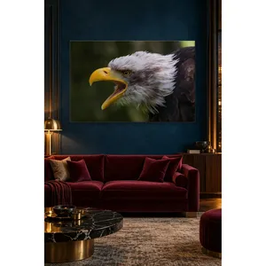 Impression sur toile d'aigle blanc hurlant avec bec ouvert en gros plan - Product Image 4