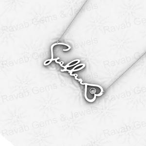 Meilleures ventes de bijoux personnalisés avec nom personnalisé, véritable argent sterling 925, serti de 20x44 mm, chaîne de 18 pouces, breloque souvenir - Product Image 5