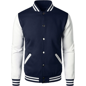 Chaqueta universitaria de lona de alta calidad para hombre, bombardero de béisbol personalizable, abrigo de invierno, mangas Letterman, venta al por mayor, auténtica en blanco - Product Image 5
