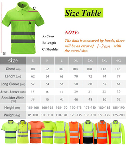 Chemise polo haute visibilité chemise à manches courtes haute visibilité thermoscellée bande réfléchissante sécurité réfléchissante chemise de vêtements de travail respirante - Product Image 6