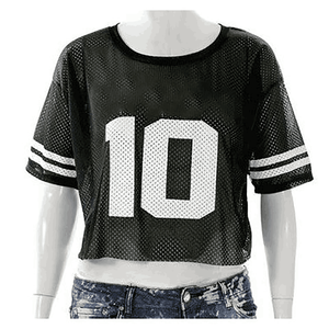 Top corto de verano para mujer, diseño personalizado, camiseta de malla ajustada, ropa de calle, moda con pantalones cortos ajustados, venta al por mayor - Product Image 1