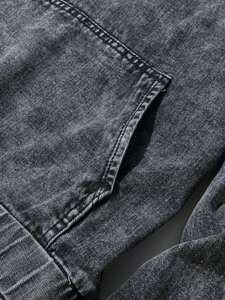 Chaqueta de mezclilla con capucha de otoño para hombre, abrigo vaquero de Hip Hop, chaqueta vaquera informal de calle para hombre y mujer, sudaderas con capucha - Product Image 3