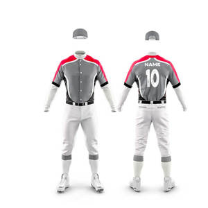 Uniforme de Jersey de béisbol hecho en poliéster personalizado de nuevo estilo, uniforme liso de ajuste Regular y uniformes de béisbol con costuras de alta calidad - Product Image 2