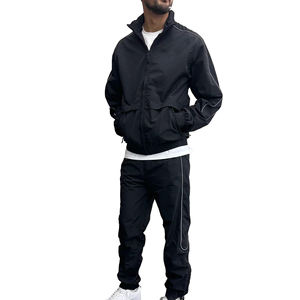 Conjunto Deportivo de Chaqueta Cortavientos Transpirable de Nailon de 2 Piezas y Pantalones Deportivos para Hombre con Logotipo Personalizado - Product Image 6