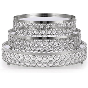 Présentoir à gâteaux en métal Design exclusif, finition brillante, tasse à Dessert, présentoir à gâteaux, cristal diamant décoratif de meilleure qualité - Product Image 1