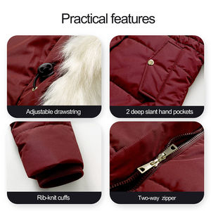 Vestes d'hiver respirantes en fourrure pour femmes corps Parkas pour femmes manteaux longs à bulles avec capuche Streetwear vestes Parka pour femmes - Product Image 3