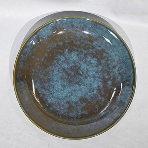 Assiette en céramique multicolore marron de haute qualité pour cuisine hôtel restaurant et service de fête - Product Image 3