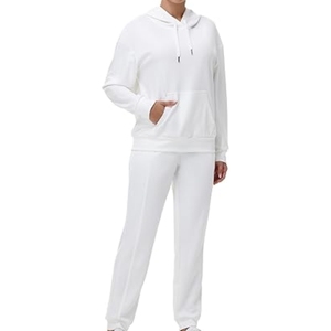 Pantalons de jogging légers et respirants à capuche pour femmes, imprimés, ensembles de survêtement de sport 2 pièces, tailles plus grandes, différentes couleurs - Product Image 3