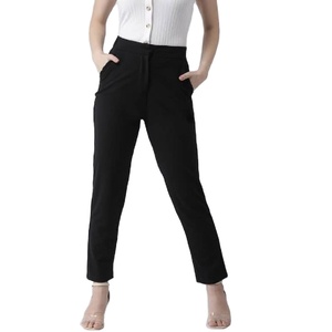 Pantalones Deportivos de Verano para Mujer, Talla Grande, Negros, Formales, Transpirables, de Secado Rápido, Ecológicos, 100% Algodón - Product Image 1
