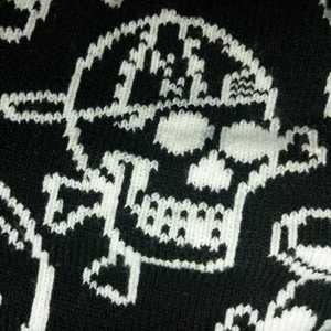 Custom 100% Winter Skull <b>Cap</b> Puff Logo <b>Designer</b> Beanie Hat High Hip Hop Warm Knitted Travel - Product Image 4
