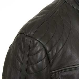 แจ็คเก็ตหนังผู้ชายสีดำ Nappa แจ็คเก็ตหนัง Nappa แจ็คเก็ตขายส่ง - Product Image 3