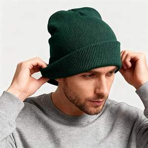 2025 New Design <b>Wool</b>/Cotton Breathable Waterproof Jacquard Hand Knitted Unisex Adult <b>Beanie</b> Hats OEM Service Wholesale Custom - Product Image 3