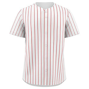 Maillot de baseball à col en V respirant imprimé par sublimation à séchage rapide, avec nom d'équipe personnalisé pour hommes, best-seller - Product Image 1