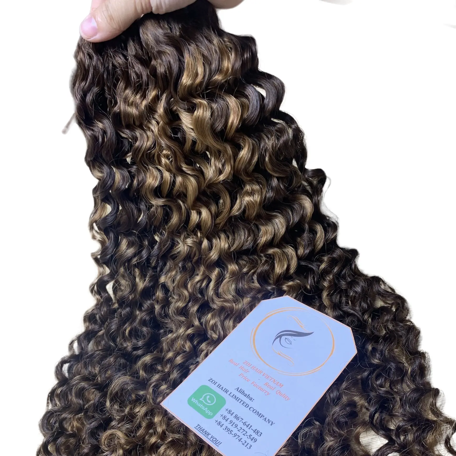 Vietnam Export Products Human Hair Extensions Genius Weft Curly Hair Color Virgin Cuticle Aligned Remy Hair Extensions