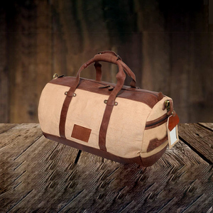 Luxury Vintage Genuine <b>Leather</b> Duffle <b>Bag</b> for <b>Men</b> Portable Daily Travel with Zipper Closure Durable Shoes Case - Product Image 6