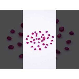 Rubis naturel de Birmanie, pierre brute non traitée, calibrée, coupes coussin et marquise, rondes facettées de 2 mm et 2,5 mm, traitées thermiquement - Product Image 3