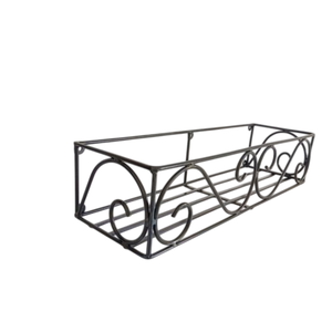 Jardinera Colgante de Hierro Negro de Último Diseño, Macetero de Metal para Barandilla de Balcón, Soporte para Macetas, Decoración de Jardín Exterior, Cesta - Product Image 2