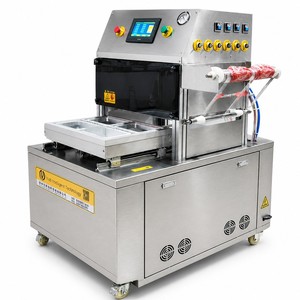 Machine de scellage automatique de barquettes Yido, équipement d'emballage <span class=keywords><strong>sous</strong></span> vide MAP pour aliments, viande, fruits, plats préparés, scelleuse de boîtes en plastique pour usine - Product Image 1