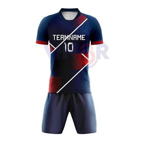 Uniforme de fútbol personalizado de alto diseño para hombre, camiseta de fútbol de alta calidad, técnica de impresión por sublimación, conjunto deportivo para adultos de nuevo grupo de edad - Product Image 4