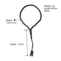 Collier de prière islamique en acrylique unisexe en gros, perles de tasbih, chapelet dhikr, cadeau pour les femmes et les hommes musulmans