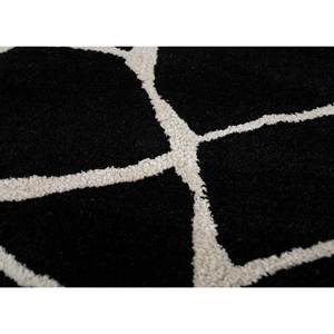 Tapis rectangulaire abstrait gris et noir en laine et viscose, tufté à la main, 10 mm, fait main pour chambre et couloir - Taq-4024 - Product Image 3