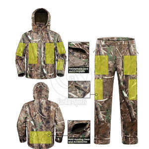 Ensemble de tenue de camouflage de chasse en toile respirante personnalisée pour hommes - Product Image 4