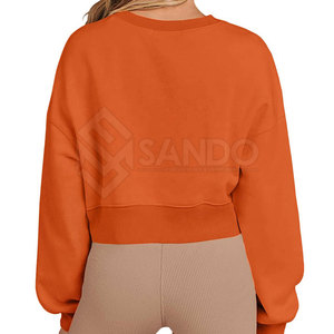 Sudadera corta de alta calidad para mujer, ropa de calle informal, gran oferta para la temporada de invierno con logotipo frontal - Product Image 3