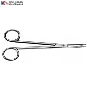 กรรไกรคุณภาพสูง ตรง 14 ซม. ใบมีดสแตนเลสทนทาน ด้ามจับสำหรับเครื่องมือแพทย์ ทันตกรรม และศัลยกรรม - Product Image 5