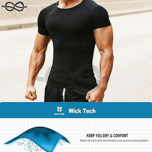Chemises de compression d'entraînement à manches longues et courtes Rash Guard maillot de corps athlétique Gym Sports Fitness Running Training MMA - Product Image 4