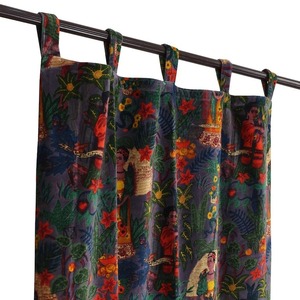 Handmade hiện đại hoa Boho Hippie cửa sổ trang trí nội thất Ấn Độ cổ điển bông nhung rèm cửa cho khách sạn bóng râm sử dụng - Product Image 4