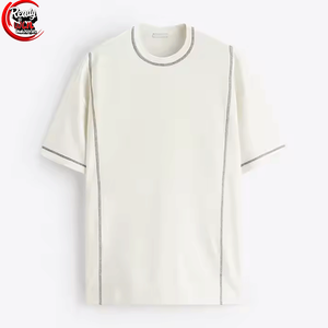 เสื้อยืดคอกลมสะพายไหล่สำหรับผู้ชายผ้าคอตตอน100% 300 GSM เสื้อโอเวอร์ไซส์เนื้อผ้าระบายอากาศได้ดีน้ำหนักเบา - Product Image 5