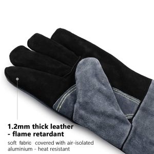 Gants de soudage en polyéthylène robustes, double paume, résistants à la chaleur, pour la sécurité industrielle, 7 oz, 14 pouces - Product Image 4