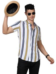 <b>Men's</b> Premium 100% Cotton Slim Fit Short Sleeve <b>Shirt</b> Lightweight <b>Beach</b> Wear Printed Pattern New Wholesale Summer Collection - Product Image 3