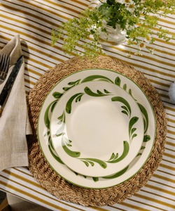 Assiette ronde en jonc de mer avec bord Produits écologiques Made in Vietnam Set de table Décoration de table Vente en gros - Product Image 3