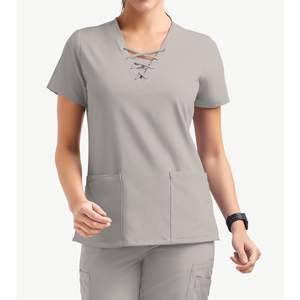 Trajes de fregado multibolsillo para mujer, duraderos, ligeros, con cuello en V, pantalón para correr, uniforme médico personalizable, venta al por mayor, conjunto de fregado a granel - Product Image 2