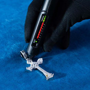 925 <b>Sterling</b> <b>Silver</b> Hip Hop Bust Down Religious <b>Cross</b> Pendant Enhanced With Round and Baguette Cut Lab Grown Diamonds - Product Image 2