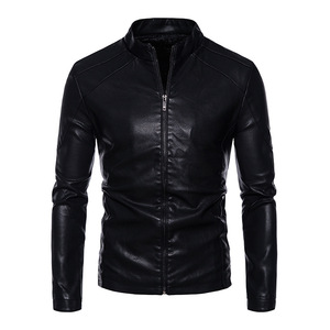 Chaqueta de piel de oveja para hombre de alta calidad, personalizada, al por mayor, con cuello alto y diferentes estilos. - Product Image 1