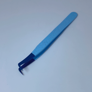 Pince à cils avec logo personnalisé en gros avec pointe en fibre d'acier inoxydable pince à épiler d'extension de marque privée - Product Image 3