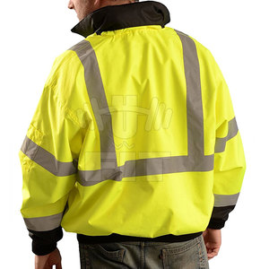 Vestes de travail d'hiver imperméables réfléchissantes haute visibilité personnalisables pour hommes Équipement de sécurité extérieur haute visibilité avec logo personnalisé - Product Image 3
