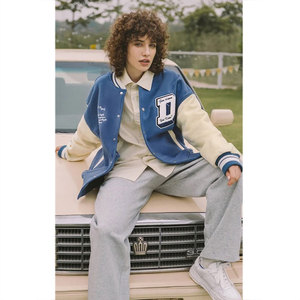 OEM Custom High Quality Wool Body Varsity Jacket Vintage Letterman Winter <b>Coat</b> Stand Collar Hood Latest Designs Canvas Fabric - Product Image 1