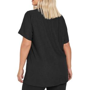 OEM fábrica al por mayor 2025 mujeres transpirable cómodo Color sólido cuello redondo secado rápido Anti retráctil camisetas para mujeres - Product Image 3
