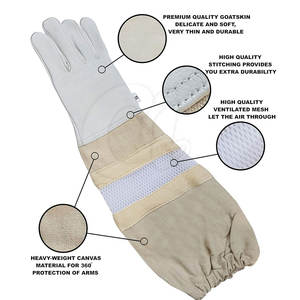 Vêtements de protection Nouveauté Gants d'apiculture Cuir/Coton/Maille Durable Antidérapant Marque privée en stock pour unisexe - Product Image 6