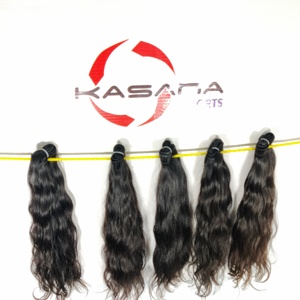Extensiones de cabello humano 100% Remy al por mayor sin procesar vietnamita cuerpo ondulado recto cutícula alineada India 8 pulgadas materia prima - Product Image 2