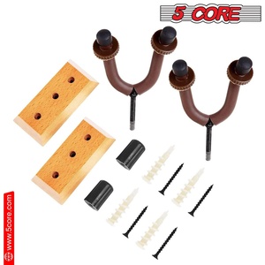 5Core Guitar Wall Mount <b>Hanger</b> 2Pack U-Shaped Wood Guitar Wall Hook <b>Stand</b> - Product Image 1