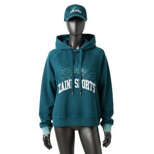 Sudadera con Capucha para Mujer, Lavado Ácido, Tela de Felpa de Algodón Premium, 320 GSM, Sensación Suave, Logotipo Bordado con Pedrería Personalizado, Sudaderas Básicas - Product Image 1