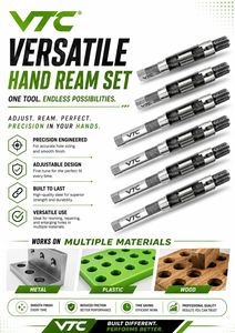 Durable Adjustable Expanding Hand <b>Reamer</b> High Carbon Steel Precision Cutting Blades Tool for Metal Reaming Jobs - Product Image 6