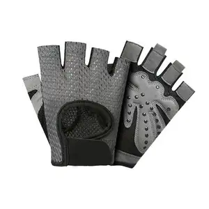 Unisex logotipo personalizado cómodo gimnasio guantes Dip Stands Set sin dedos Fitness equipo de levantamiento de pesas rojo negro económico deportes - Product Image 1