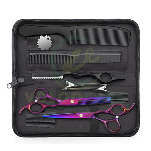 10 PCS Haircut Scissors <b>Set</b>, Thinning Shears for Hair Cutting with 30 Teeth Straight Shears for Men Women Home Salon <b>Barber</b> - Product Image 1